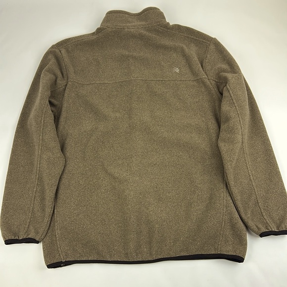 Solaris 1/2 Zip Fleece Pullover. Large. Chocolate Brown. Kangaroo front pocket - Picture 6 of 8